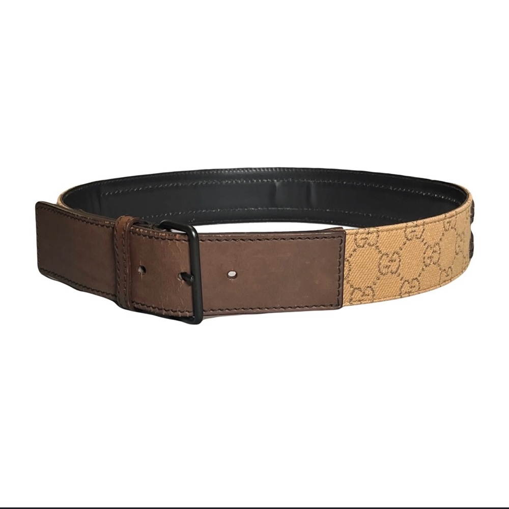Gucci Brown and Tan Belt